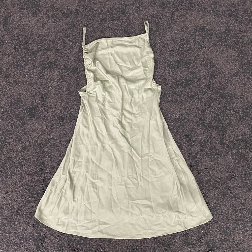 Danielle Bernstein weworewhat ruched mini Slip Dress cottage core - Picture 6 of 11